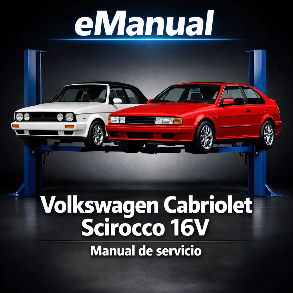 eManual de servicio Volkswagen Cabriolet Scirocco 16V 16V (1985-1993) (522 Páginas)