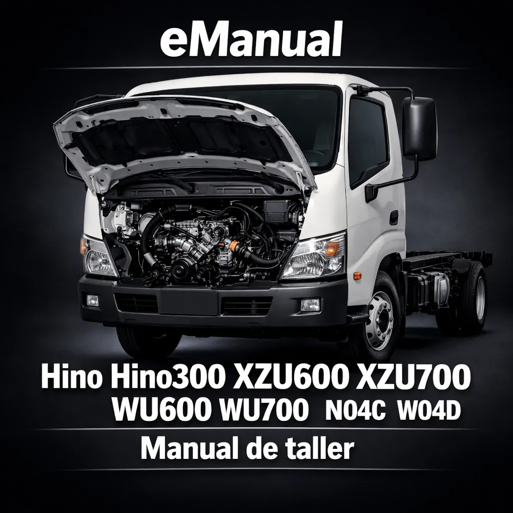 eManual de taller Hino Hino300 XZU600 XZU700 WU600 WU700 NO4C W04D (1659 Páginas)